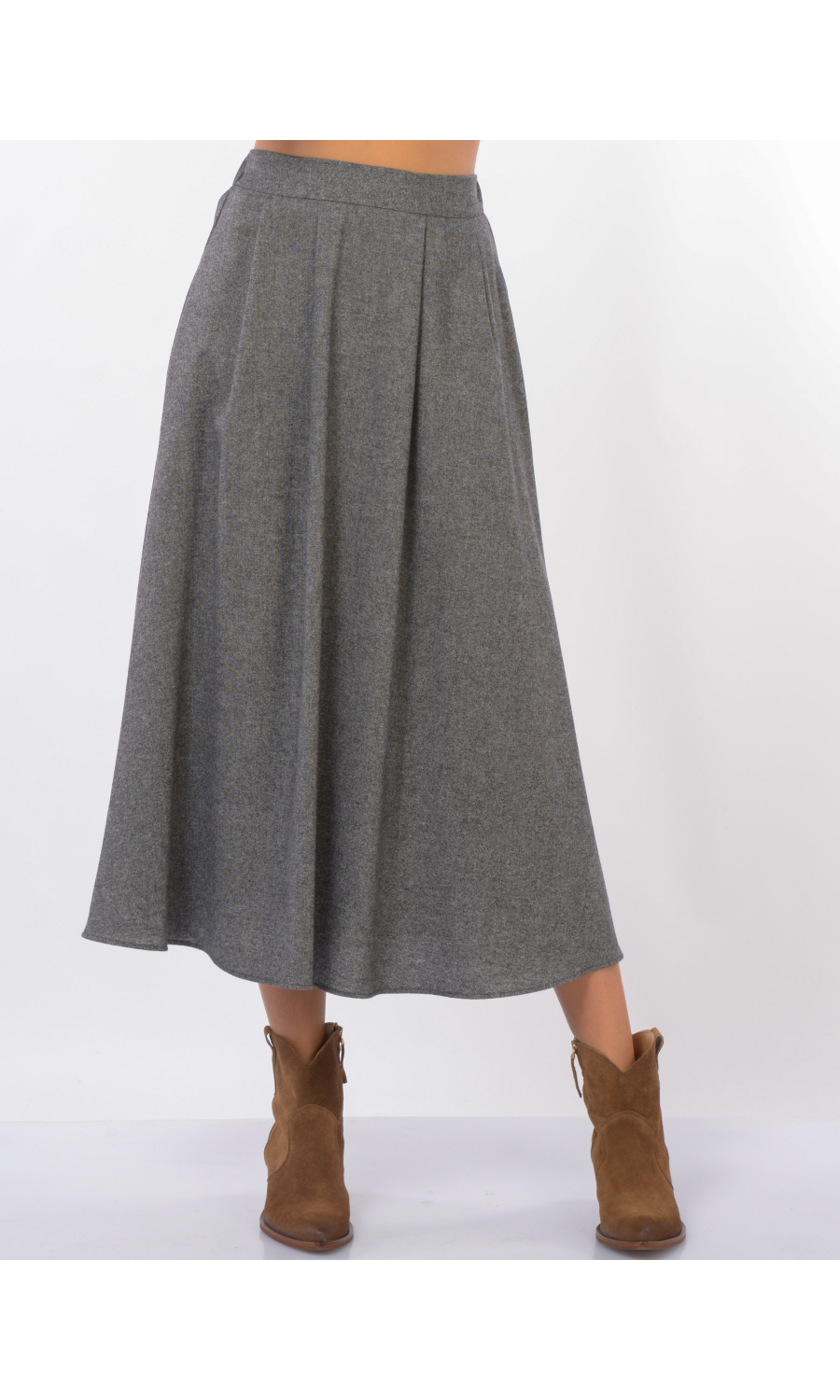 gonna lunga da donna Emme By Marella in misto lana a pieghe