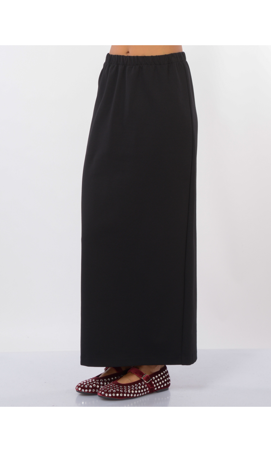 gonna lunga da donna Jurere in jersey con spacco