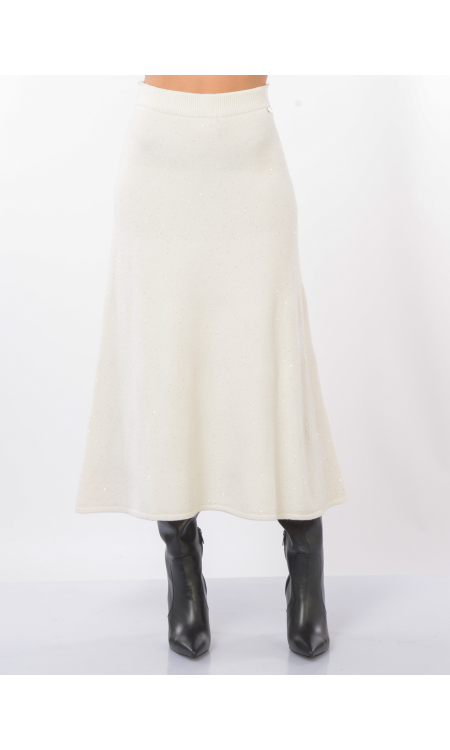 gonna lunga da donna Liu Jo in maglia con micro paillettes