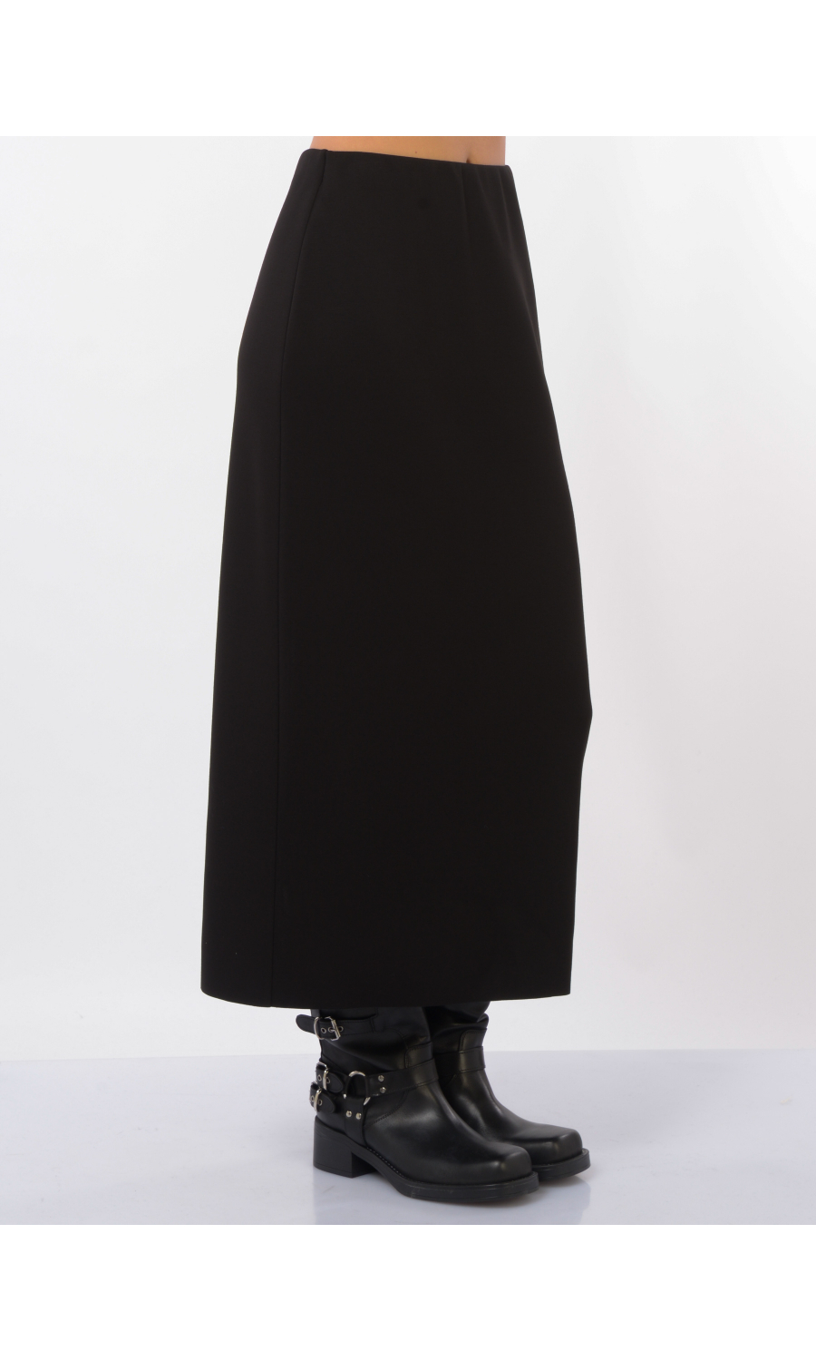 gonna lunga da donna Meimeij in tessuto tecnico con spacco