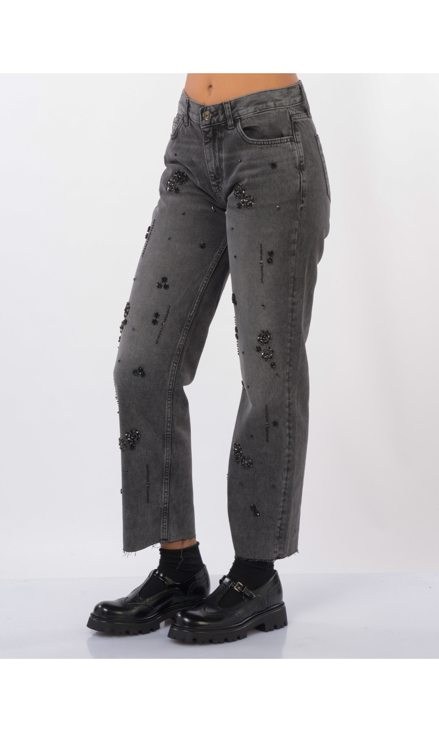 jeans da donna Liu Jo Straight con applicazioni gioiello