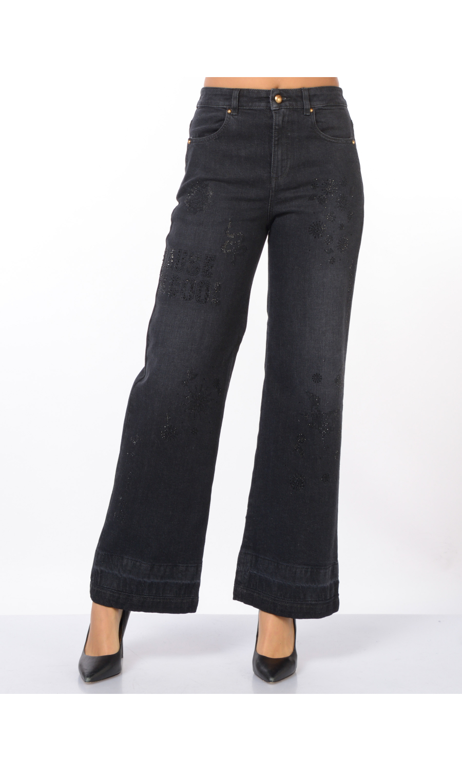 jeans da donna Nenette ampio con strass