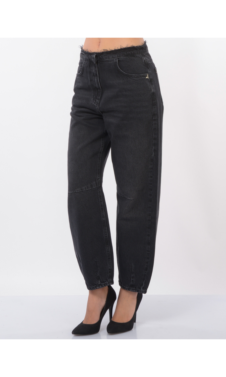 jeans da donna Patrizia Pepe a palloncino con microfrange