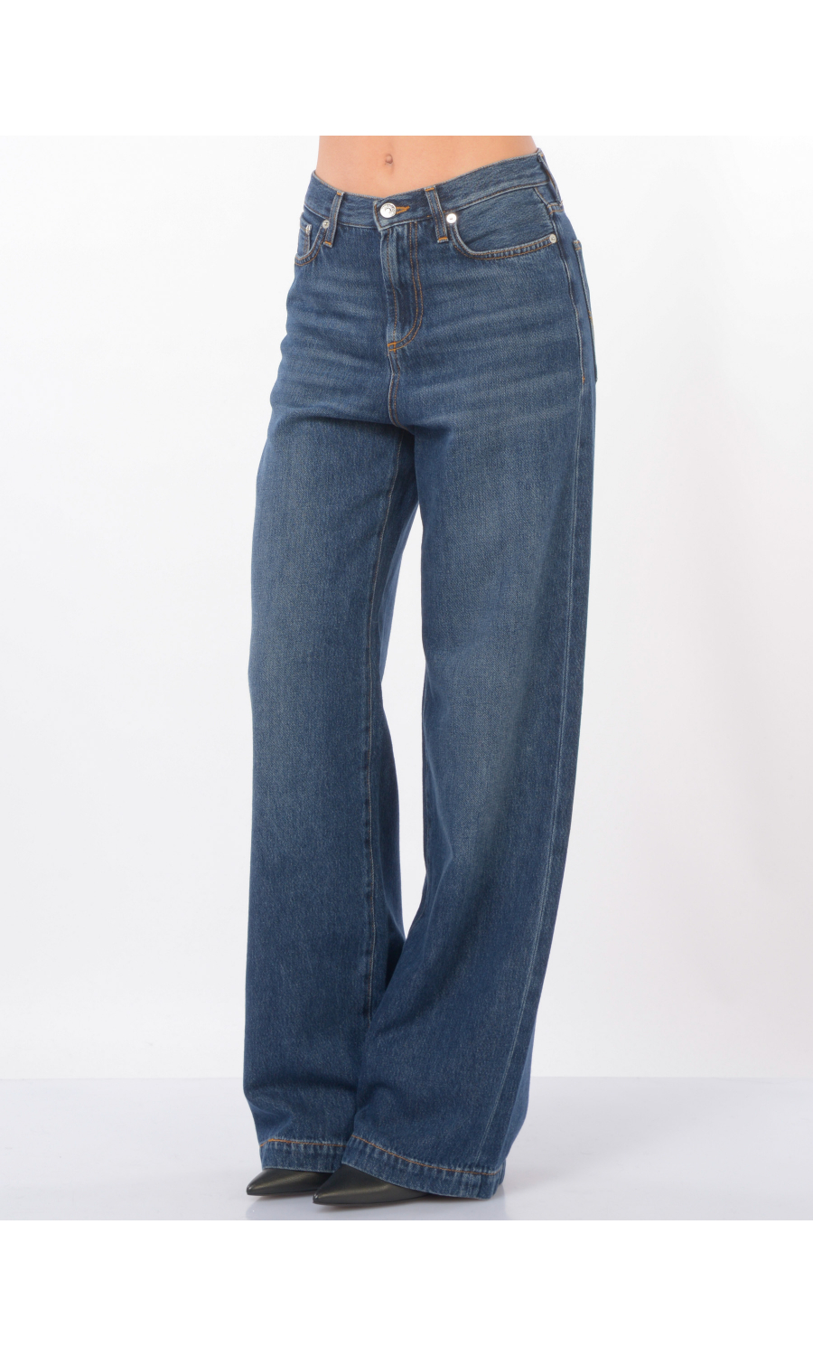 jeans da donna Roy Roger's Flare in cotone e lyocell