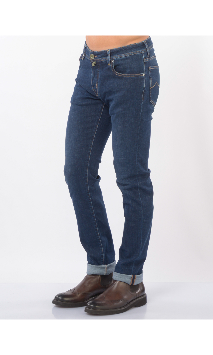 jeans da uomo Jacob Cohen cinque tasche cuciture in contrasto