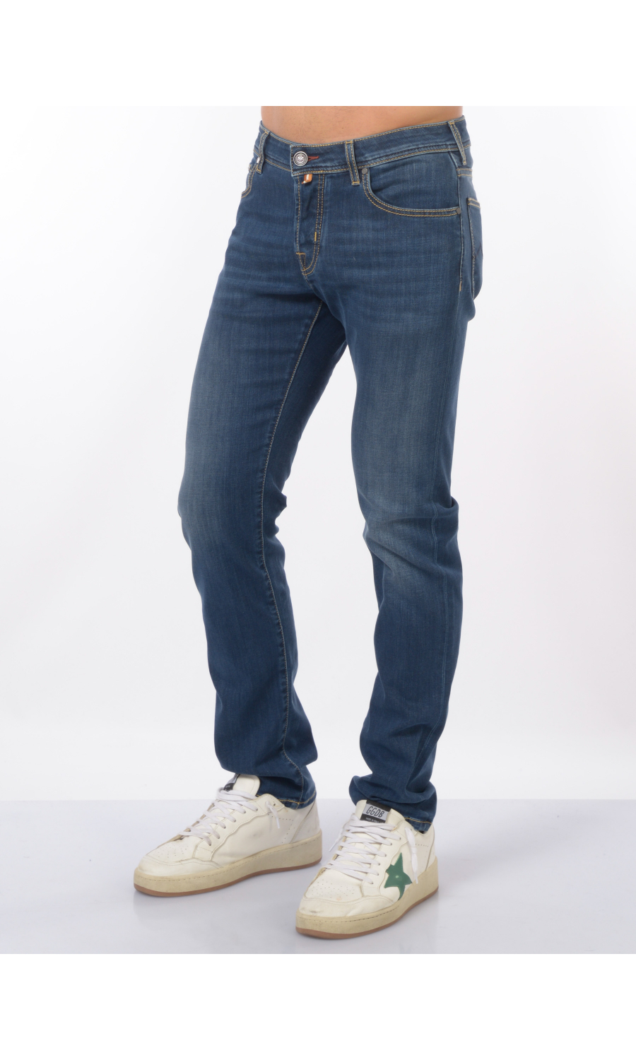 jeans da uomo Jacob Cohen cinque tasche con cuciture in contrasto