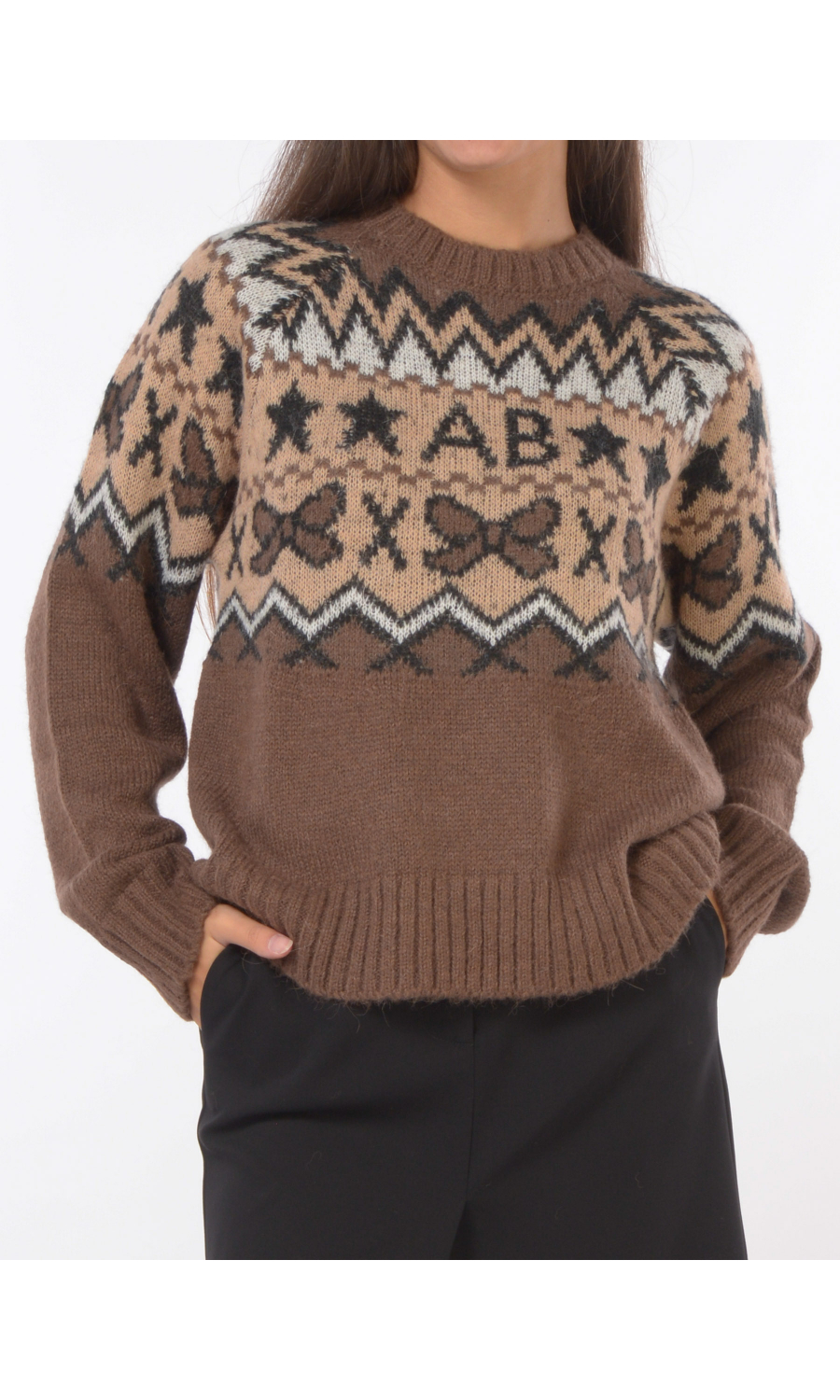 maglia da donna Aniye By girocollo in fantasia