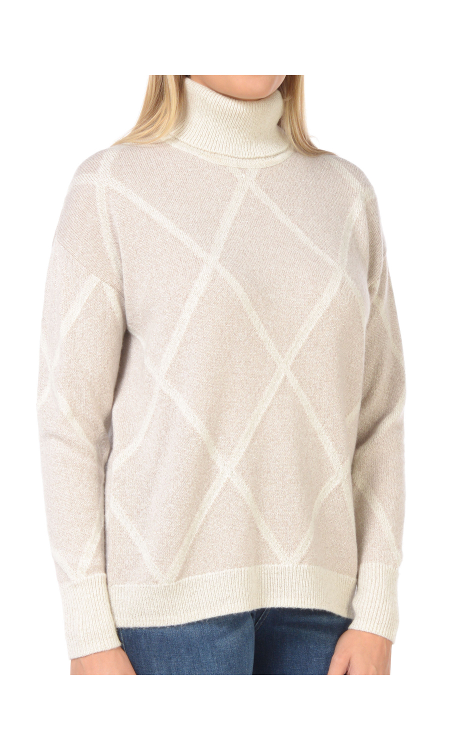 maglia da donna Emme By Marella dolcevita a rombi