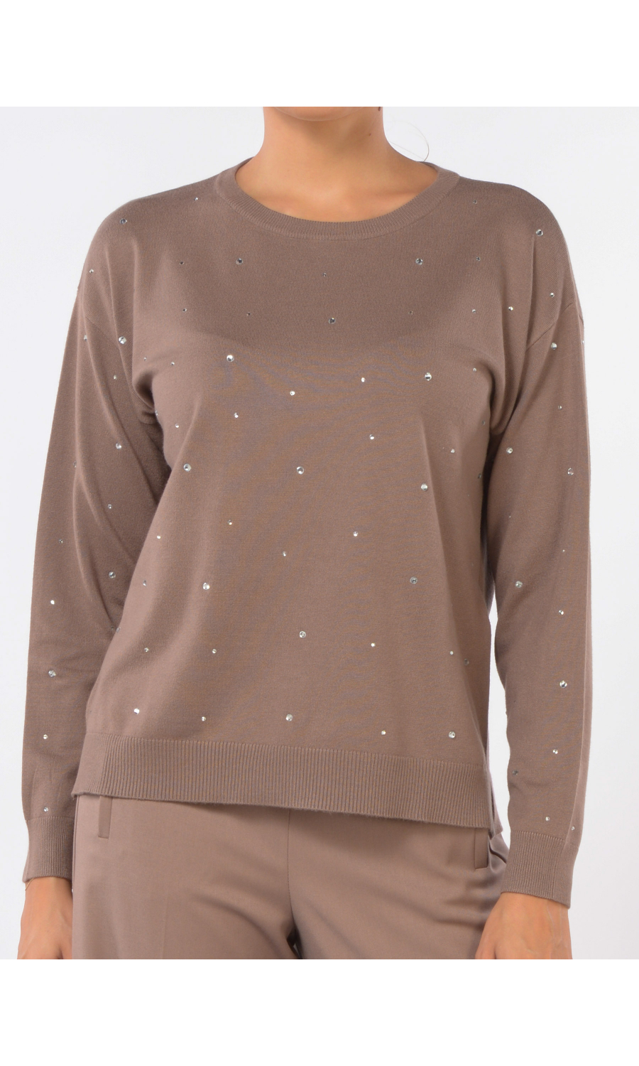 maglia da donna Emme By Marella a girocollo con strass