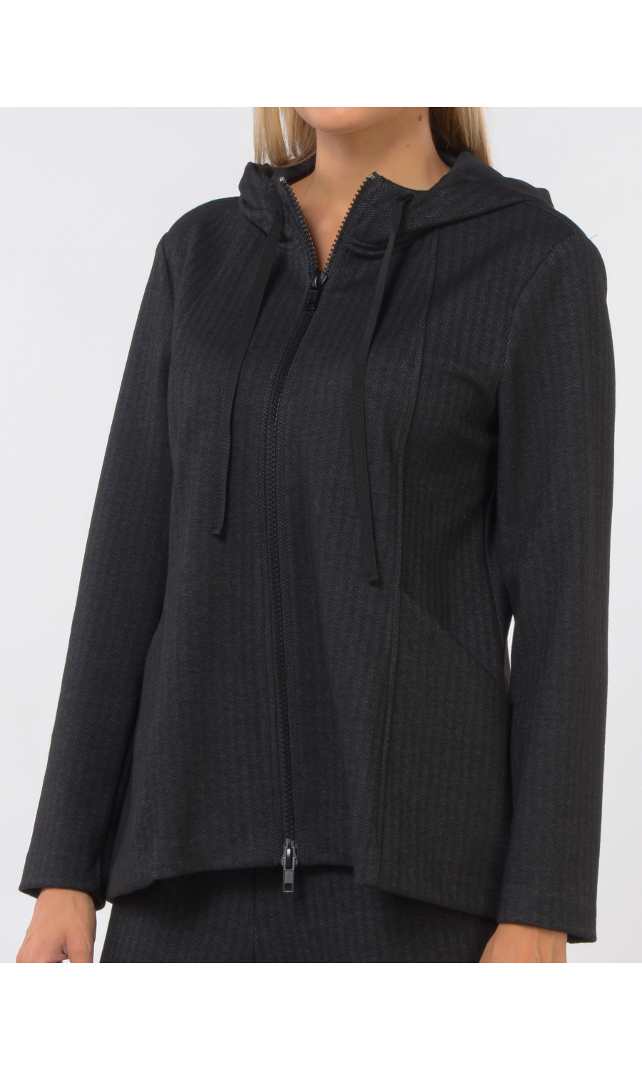 maglia da donna Jurere con cappuccio e zip