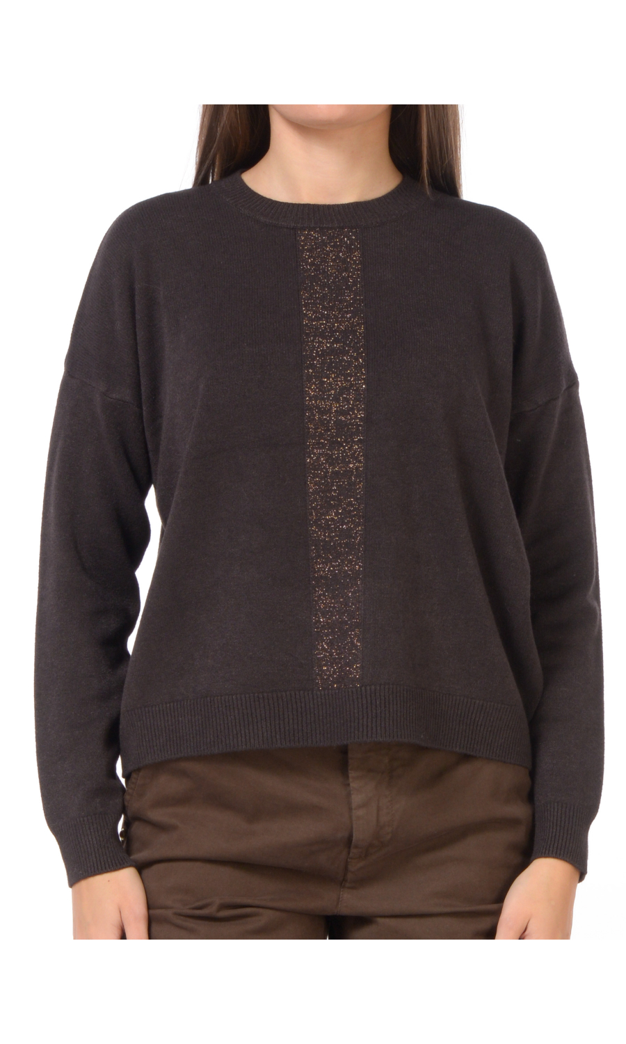 maglia da donna Kaos girocollo banda lurex