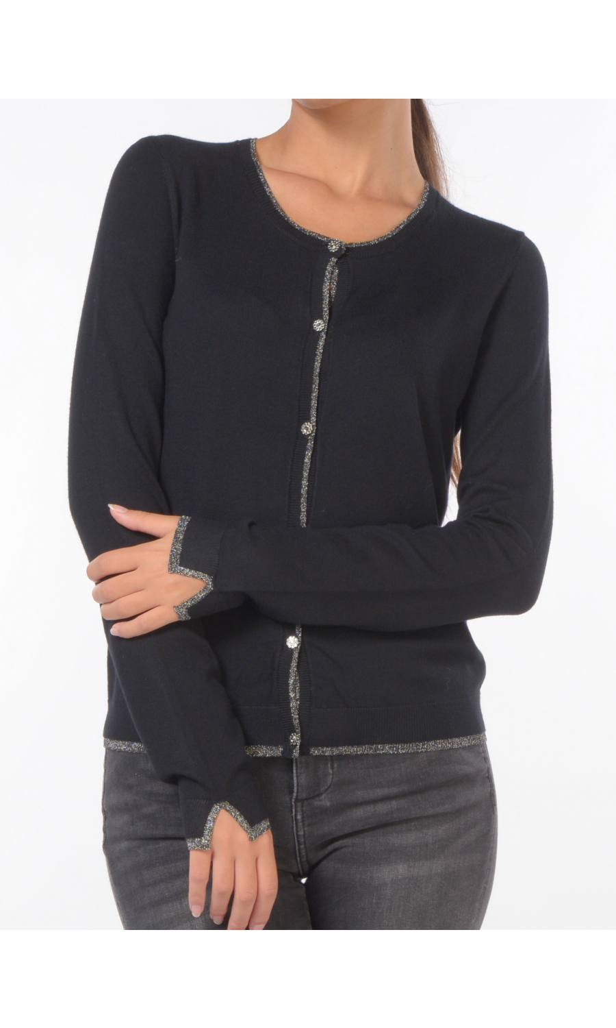 maglia da donna Liu Jo aperta con profili