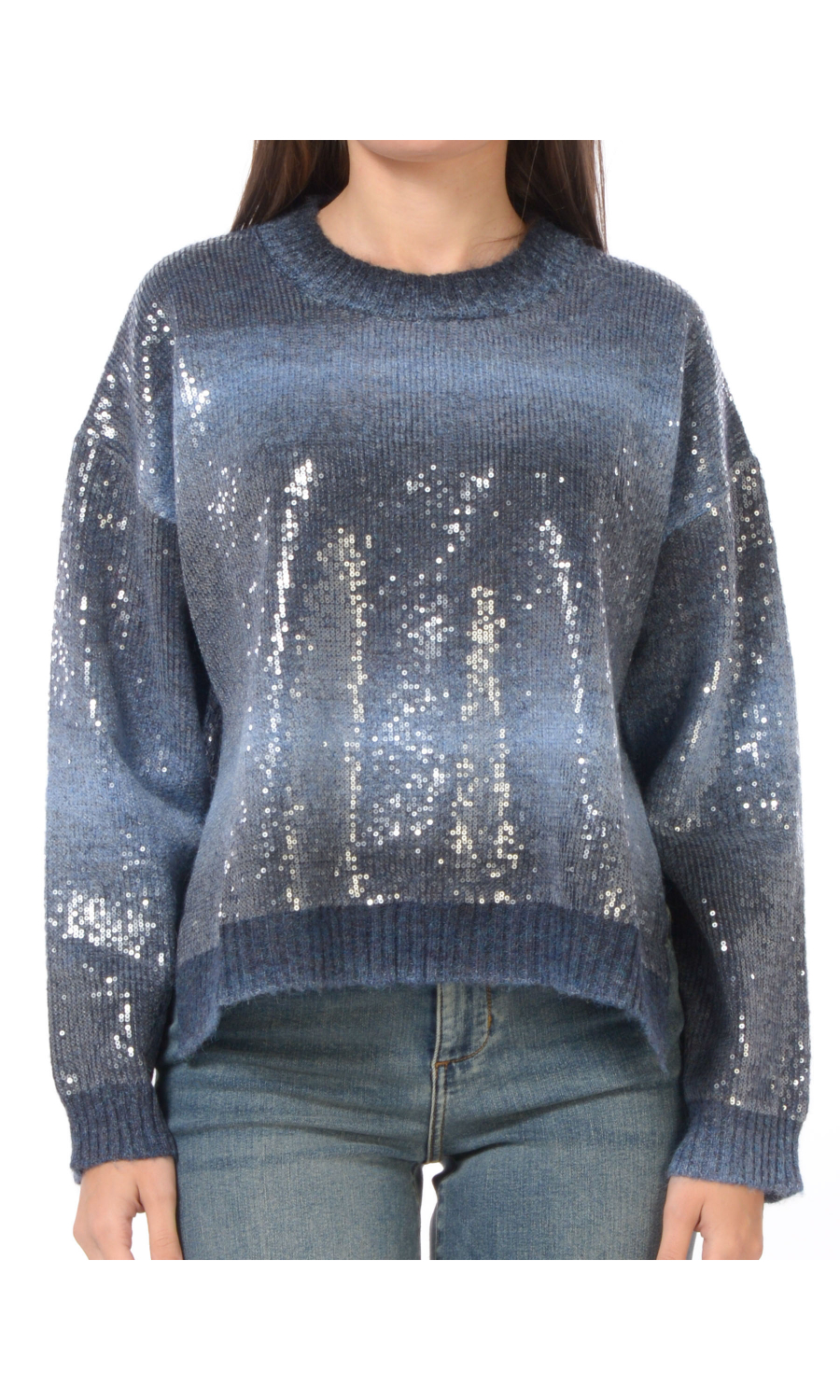 maglia da donna Liu Jo over con pailettes