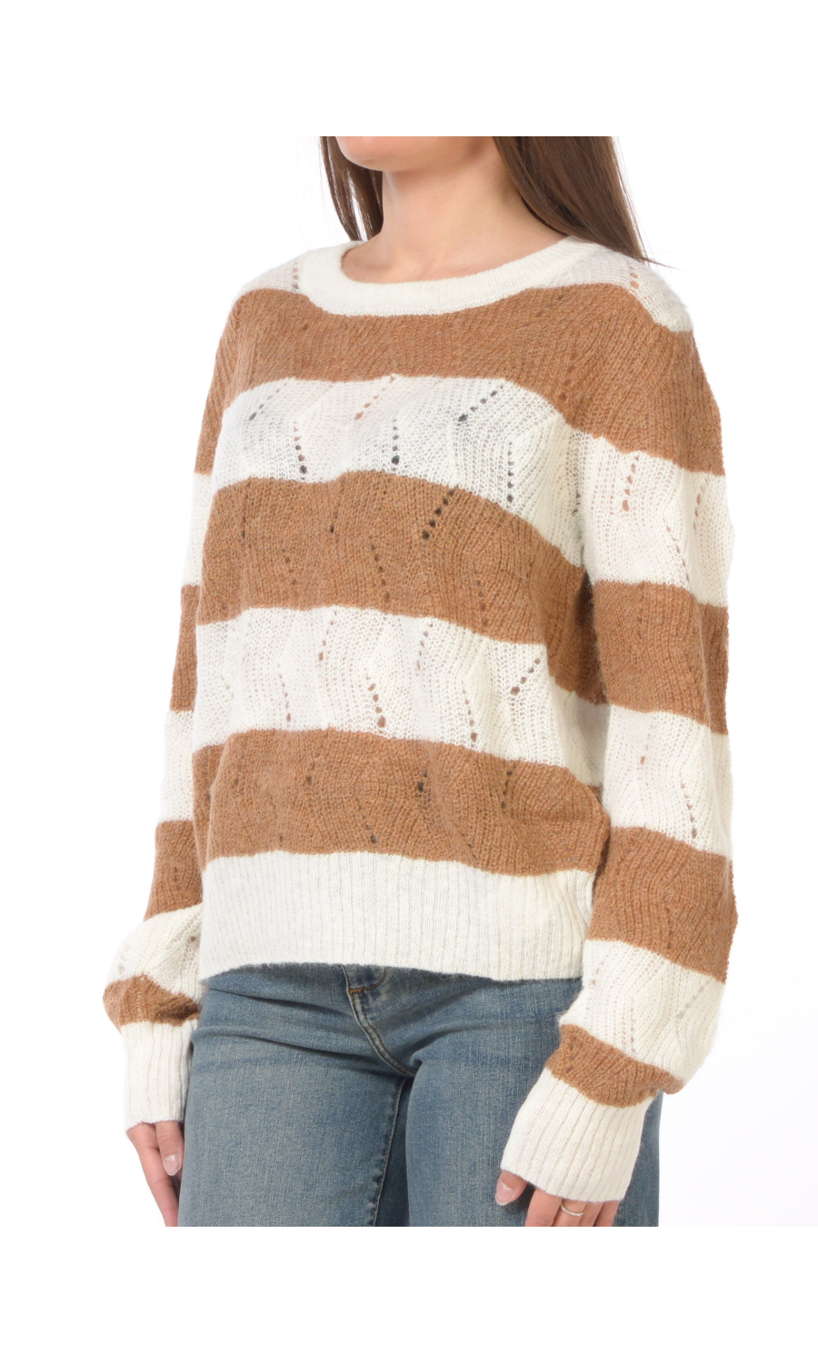 maglia da donna Liu Jo a righe traforata