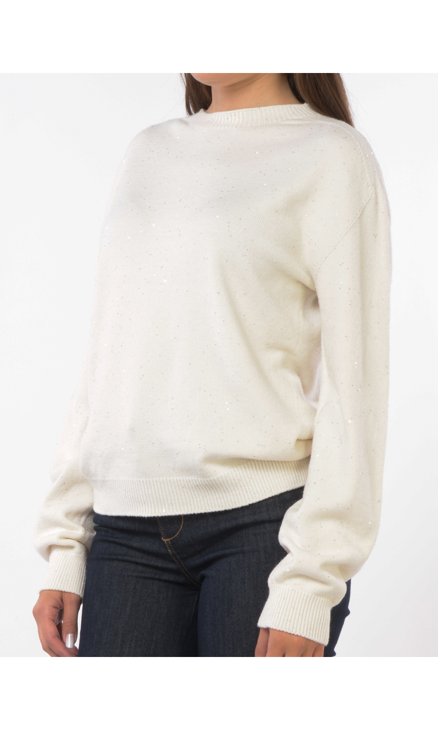 maglia da donna Liu Jo a girocollo con micro paillettes