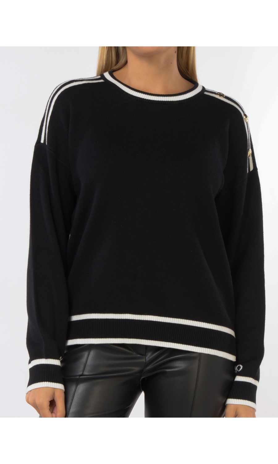 maglia da donna Liu Jo con profili e bottoni