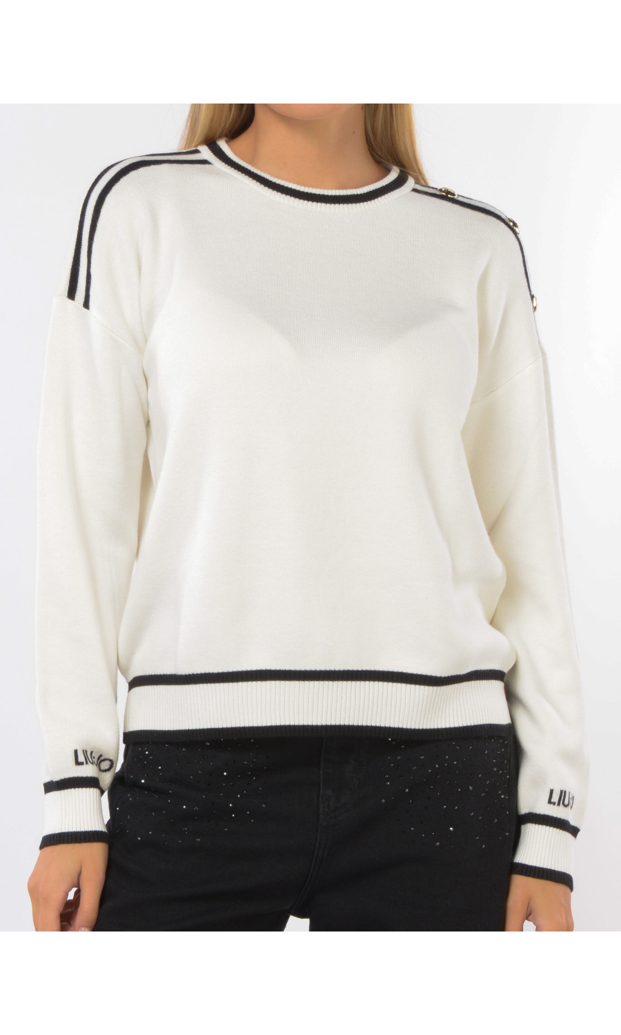 maglia da donna Liu Jo con profili e bottoni
