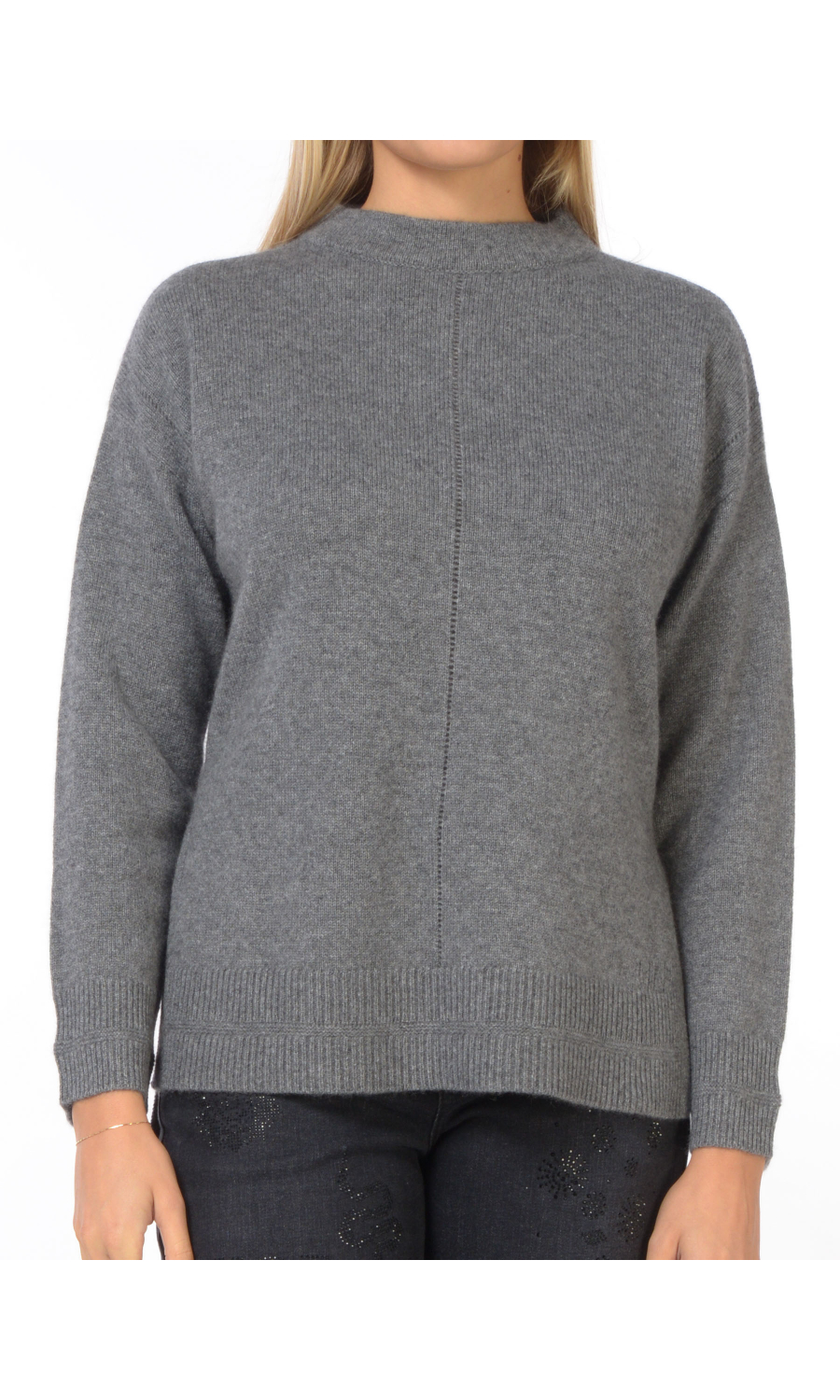 maglia da donna Nenette in lana e cachemire con lavorazioni