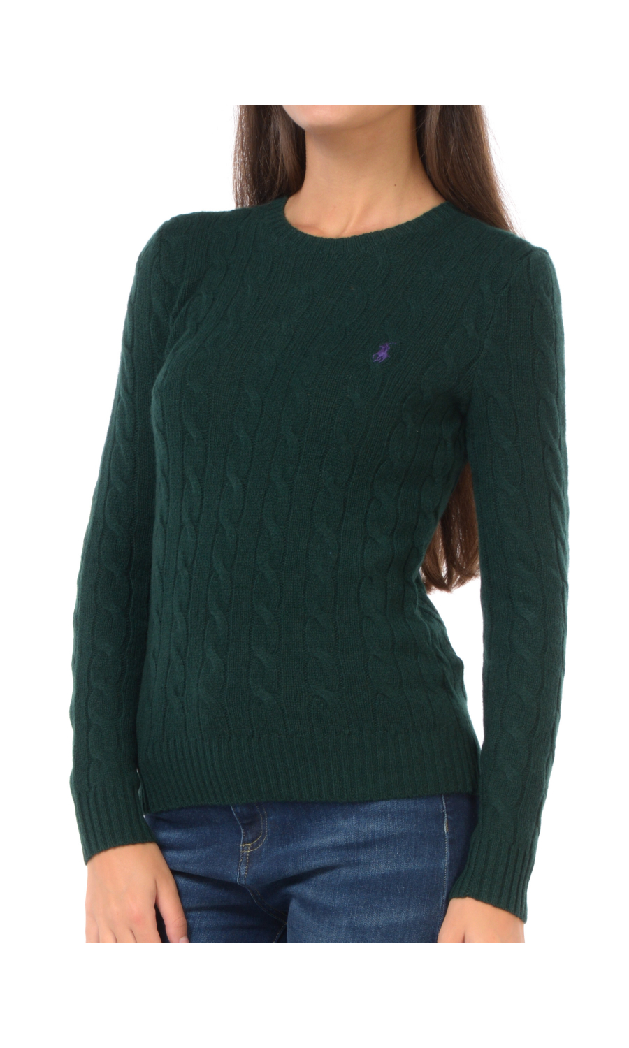 maglia da donna Ralph Lauren a girocollo in lana e cachemire