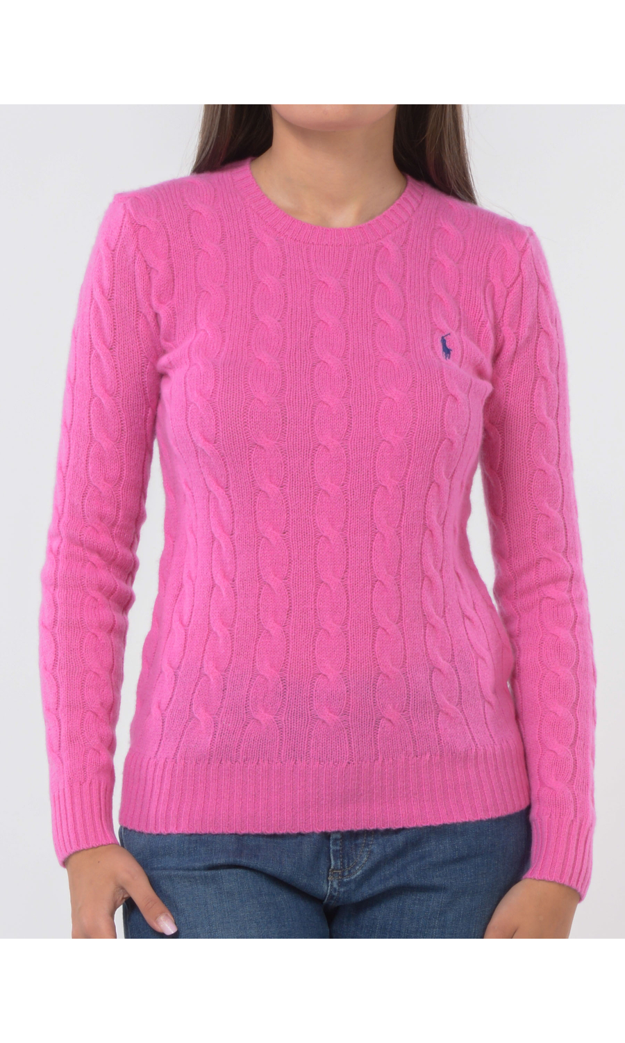 maglia da donna Ralph Lauren a girocollo in lana e cachemire