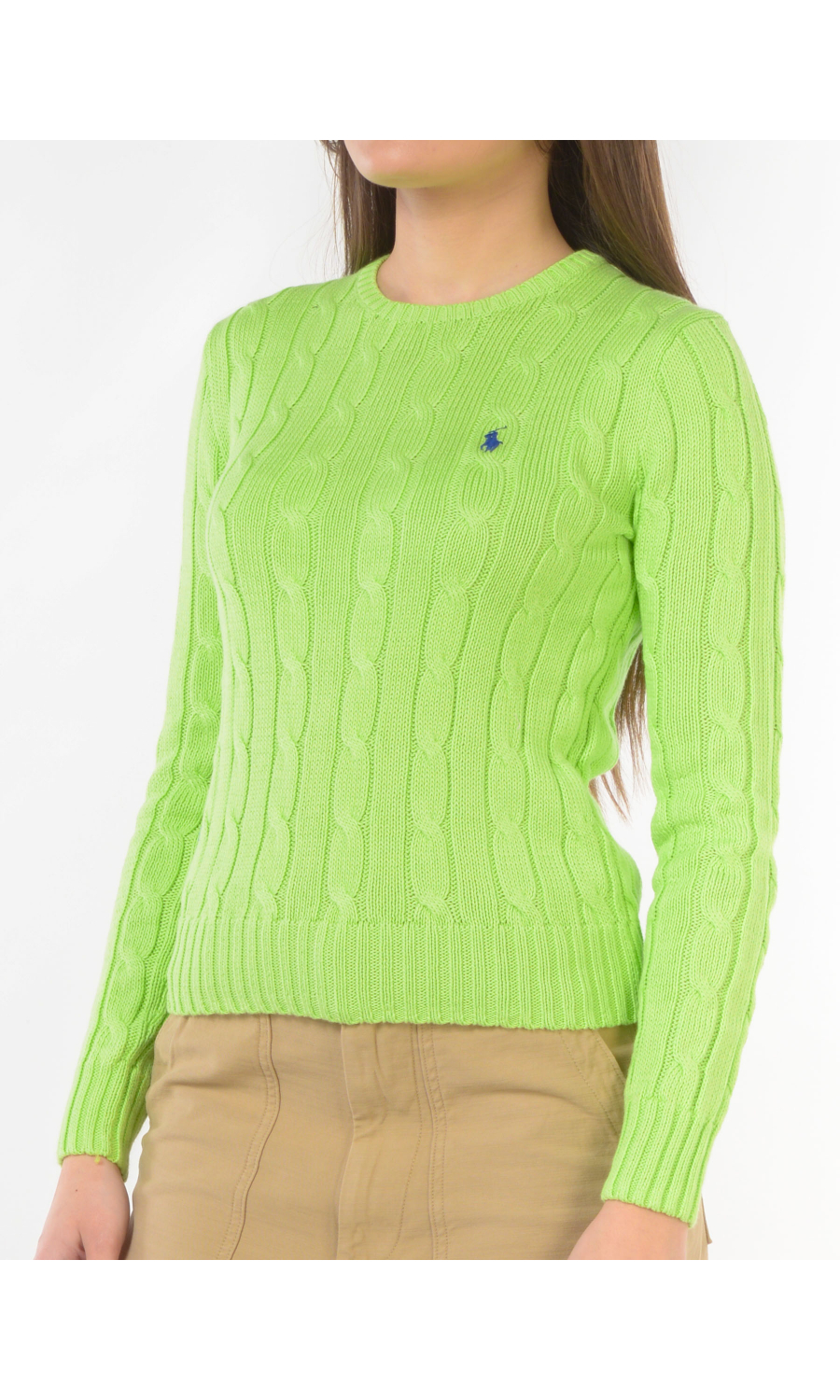 maglia da donna Ralph Lauren a trecce con logo