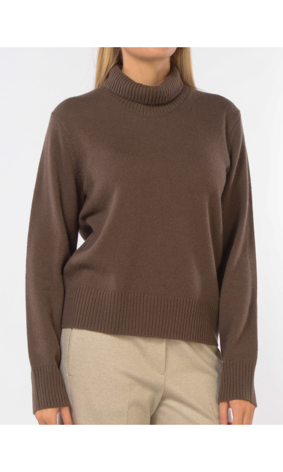 maglia da donna Seventy in lana e cachemire con collo alto