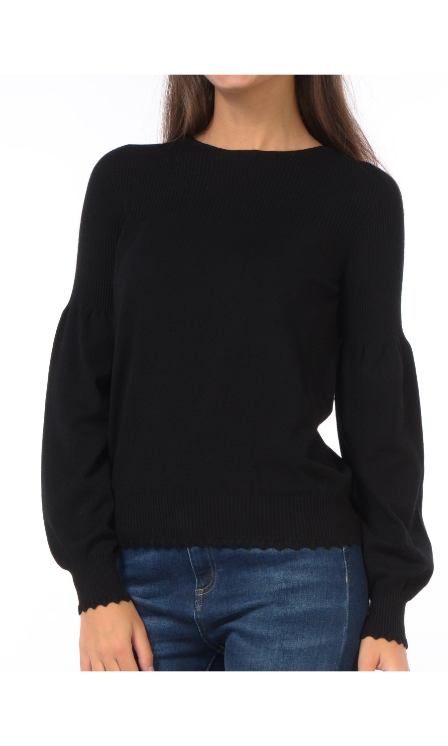 maglia da donna Twinset girocollo doppia lavorazione