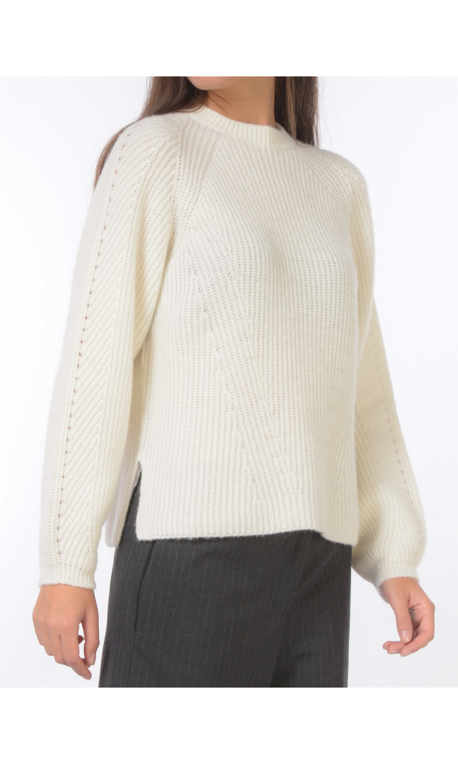 maglia da donna Twinset a costine con spacchi