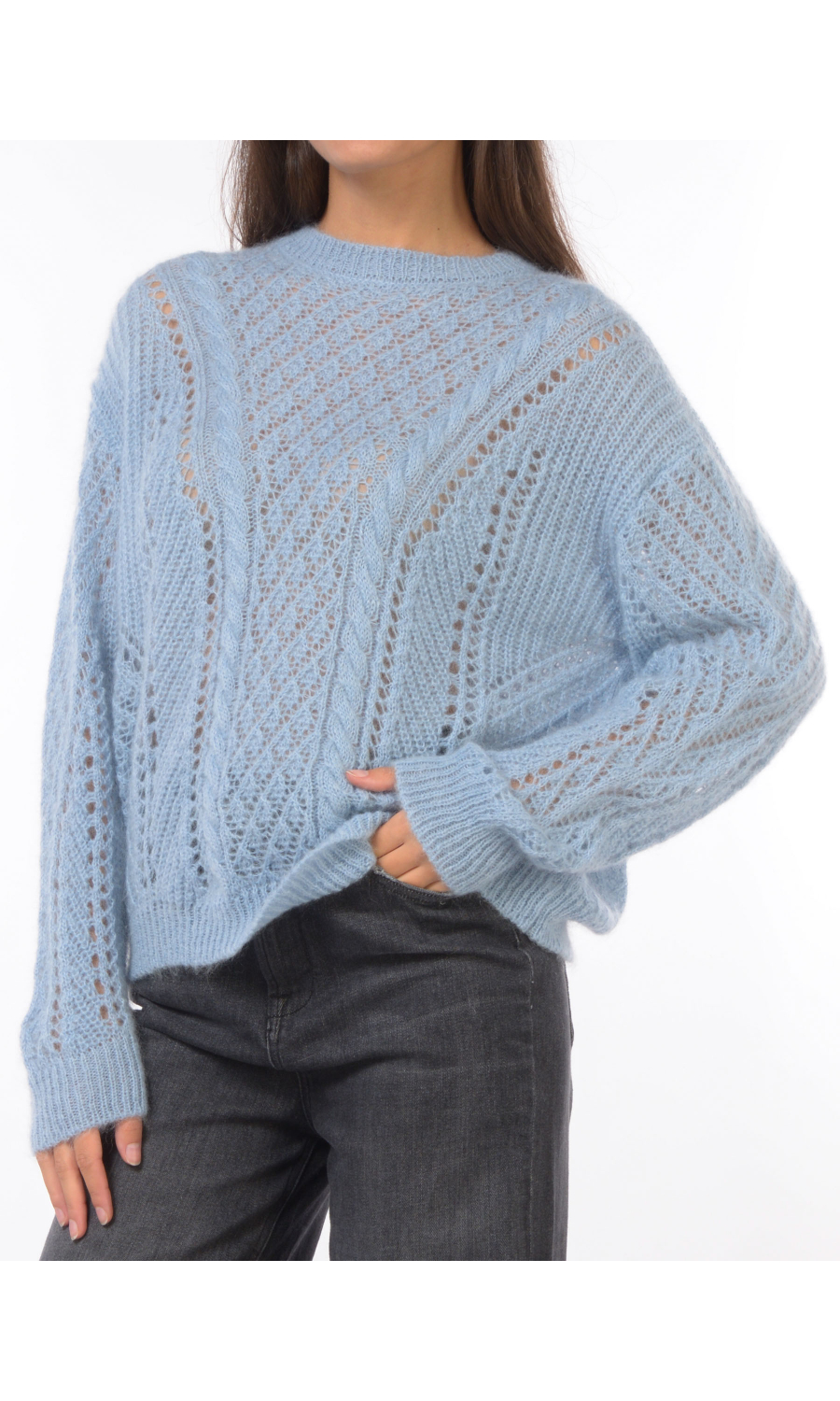 maglia da donna Twinset girocollo lavorata