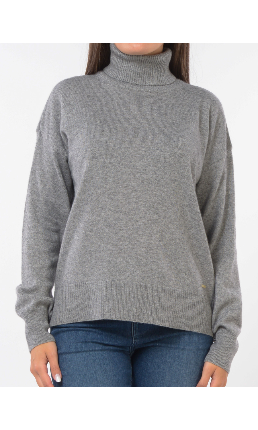 maglia da donna Woolrich in misto lana vergine con collo alto