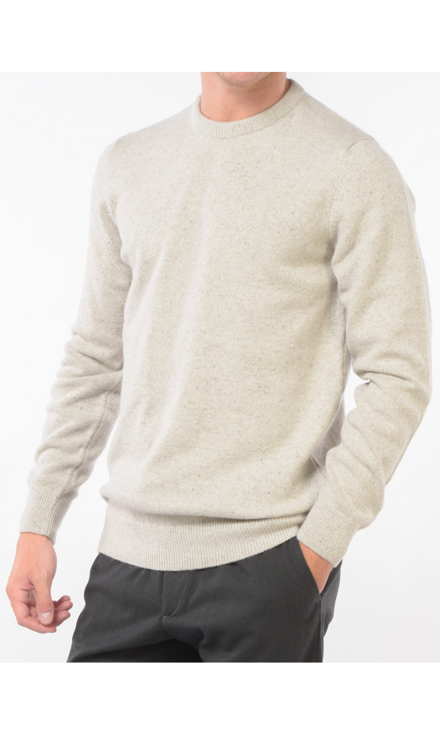 maglia da uomo Barbour girocollo con logo