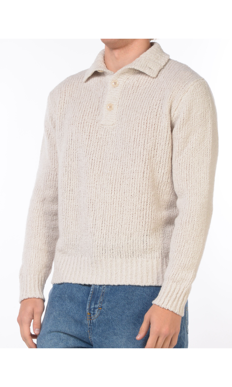 maglia da uomo Daniele Fiesoli collo alto bottoni