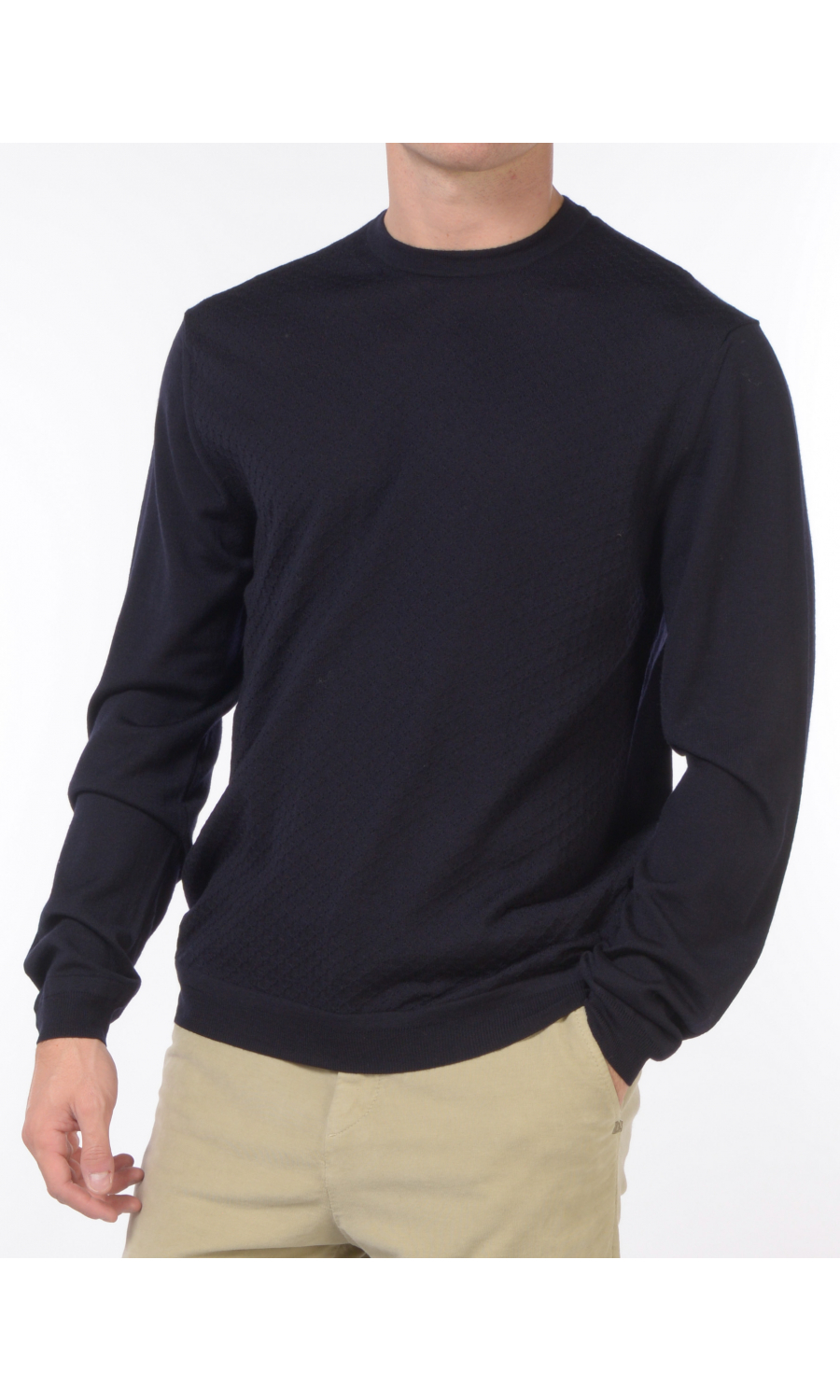 maglia da uomo Hosio girocollo lavorata