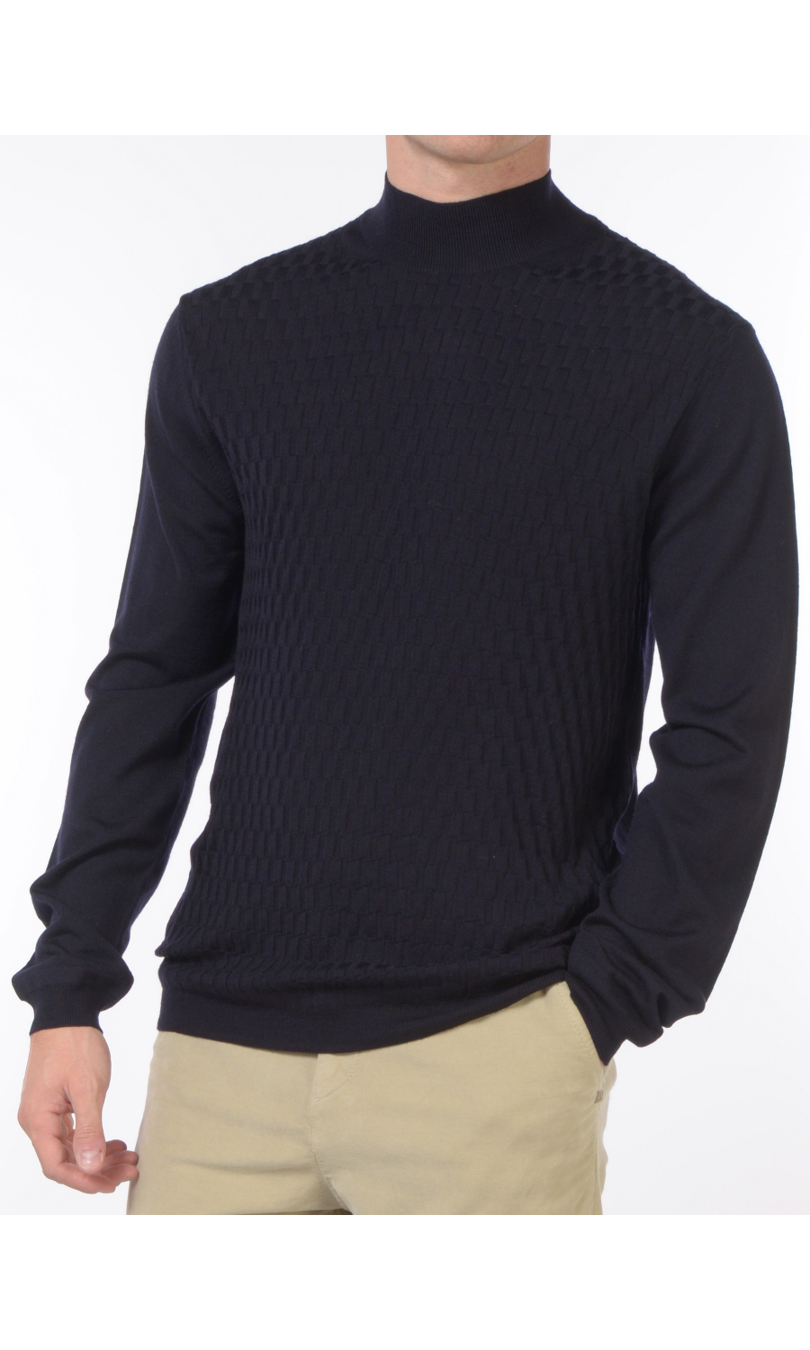 maglia da uomo Hosio lupetto lavorata