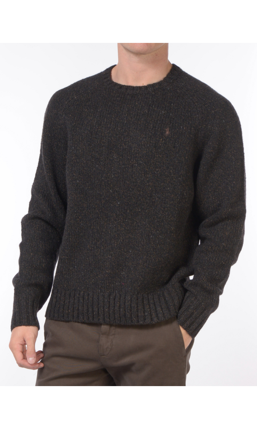 maglia da uomo Ralph Lauren melange con logo