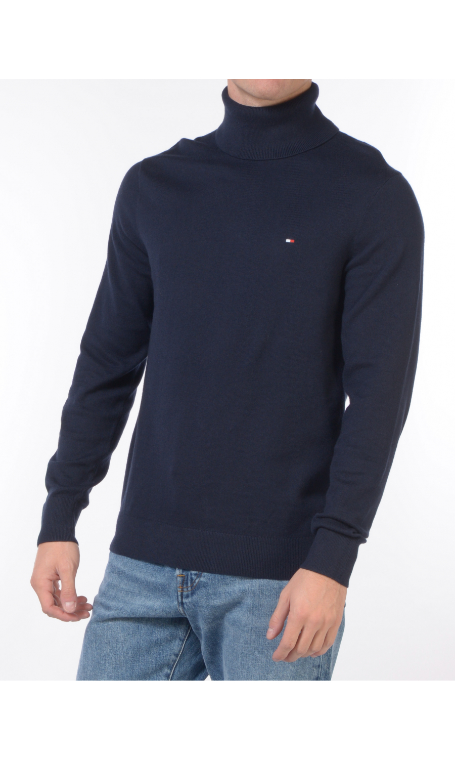 maglia da uomo Tommy Hilfiger dolcevita con logo