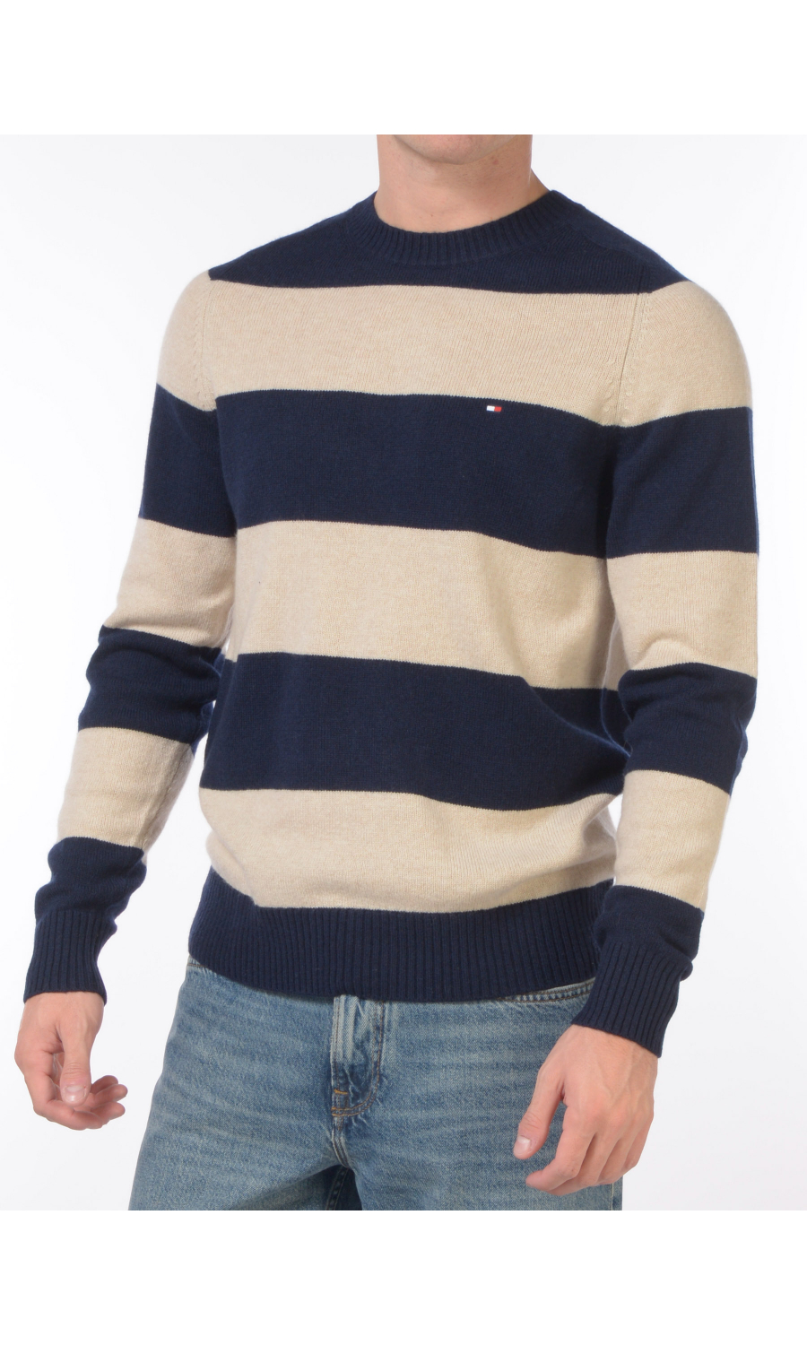 maglia da uomo Tommy Hilfiger girocollo a righe