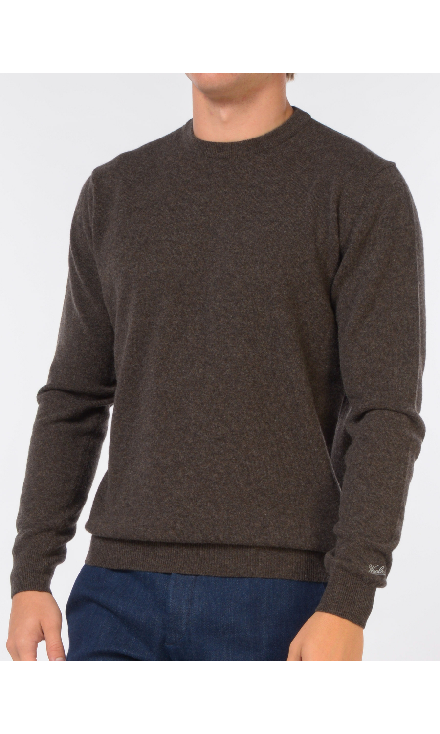 maglia da uomo Woolrich girocollo con logo