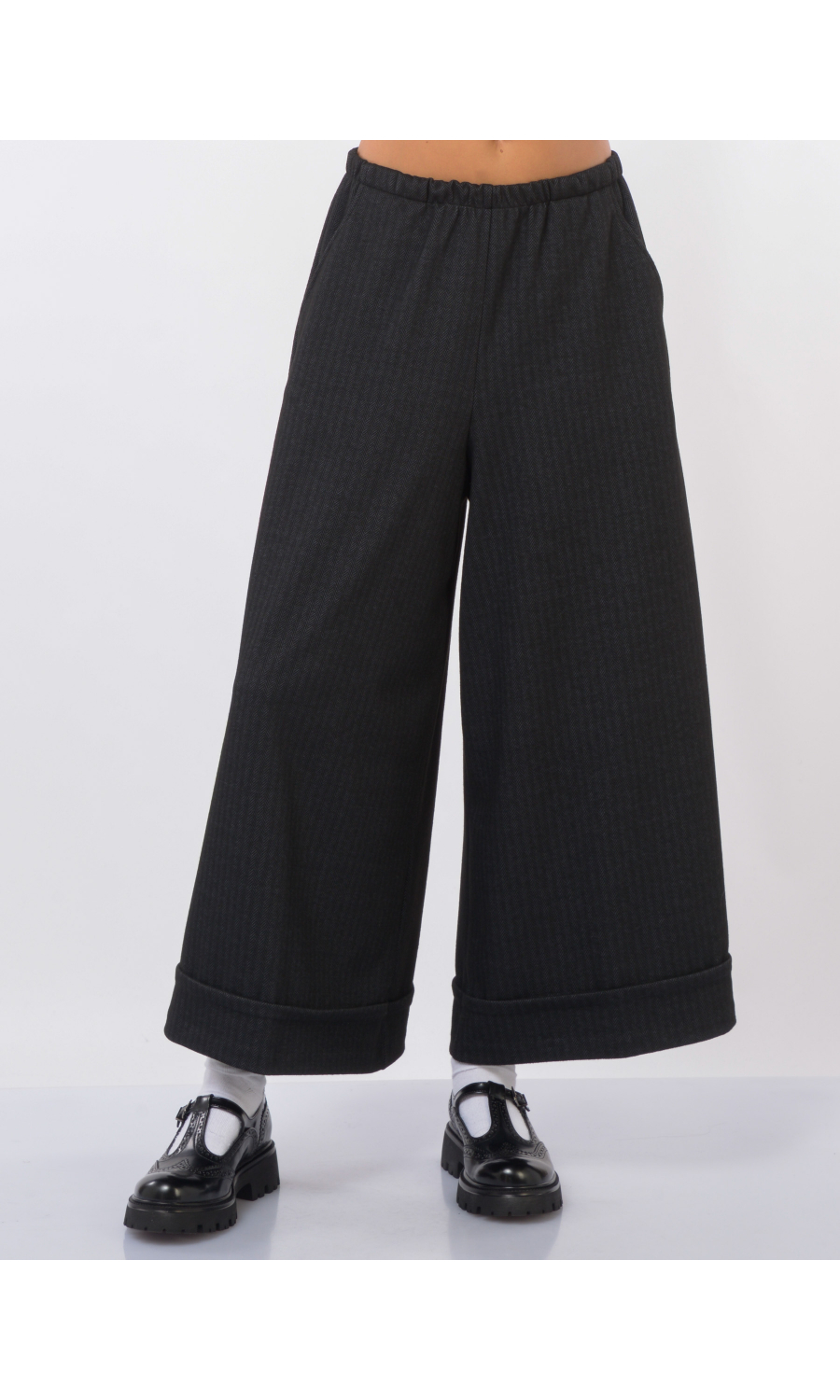 pantalone da donna Jurere ampio effetto riga e a spina