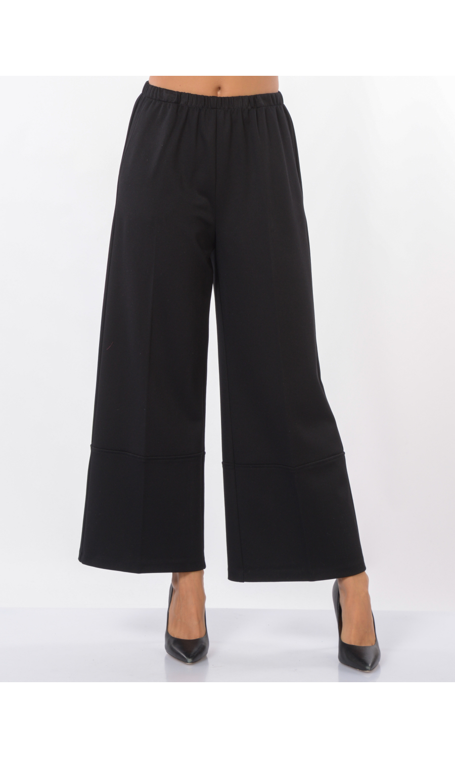 pantalone da donna Jurere in jersey con finta balza