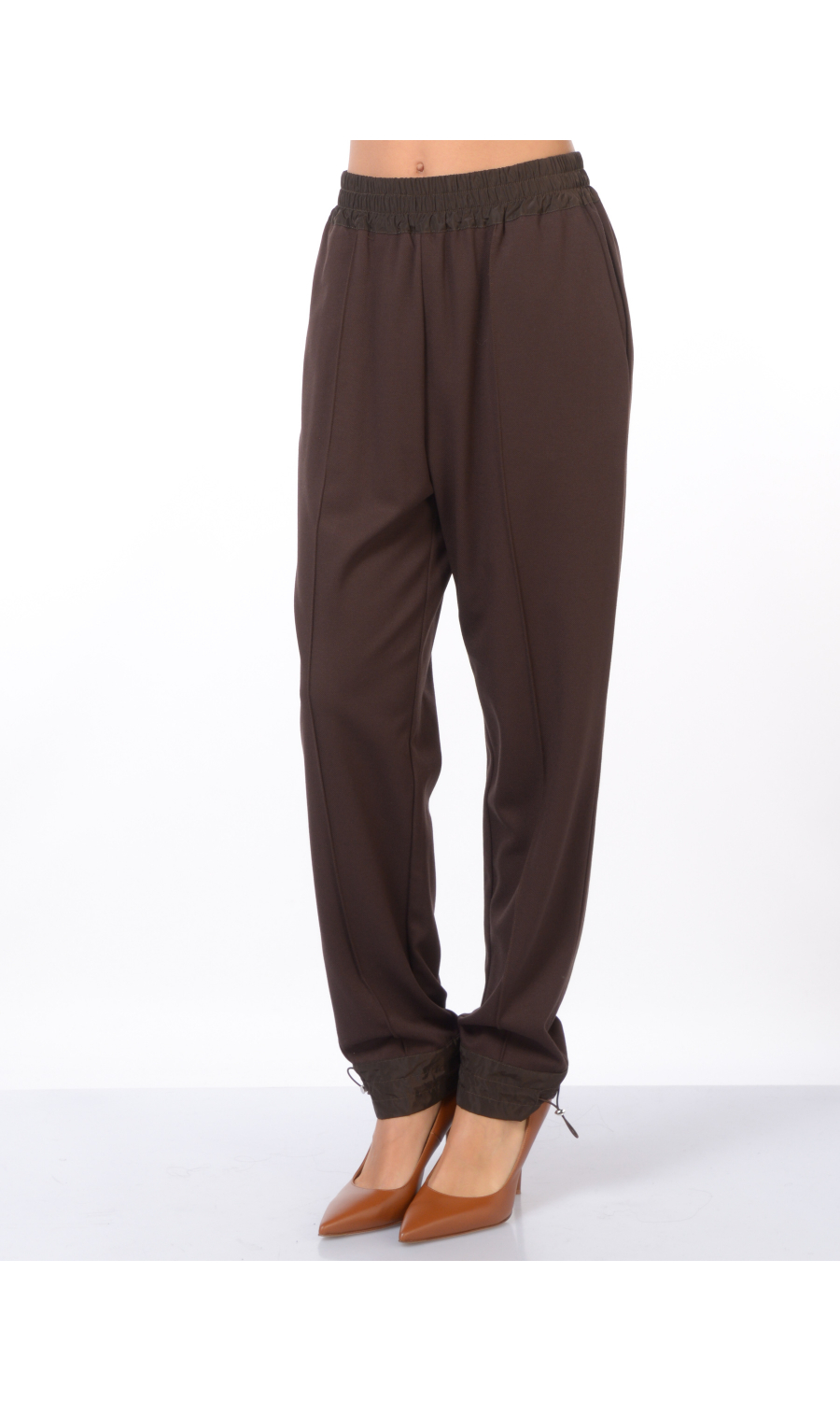 pantalone da donna Meimeij con elastico e coulisse