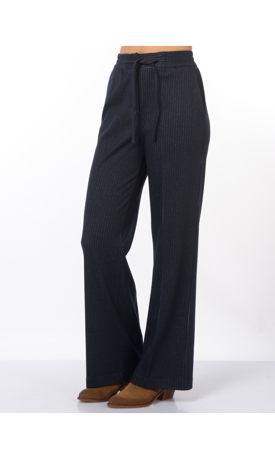 pantalone da donna Nenette ampio gessato