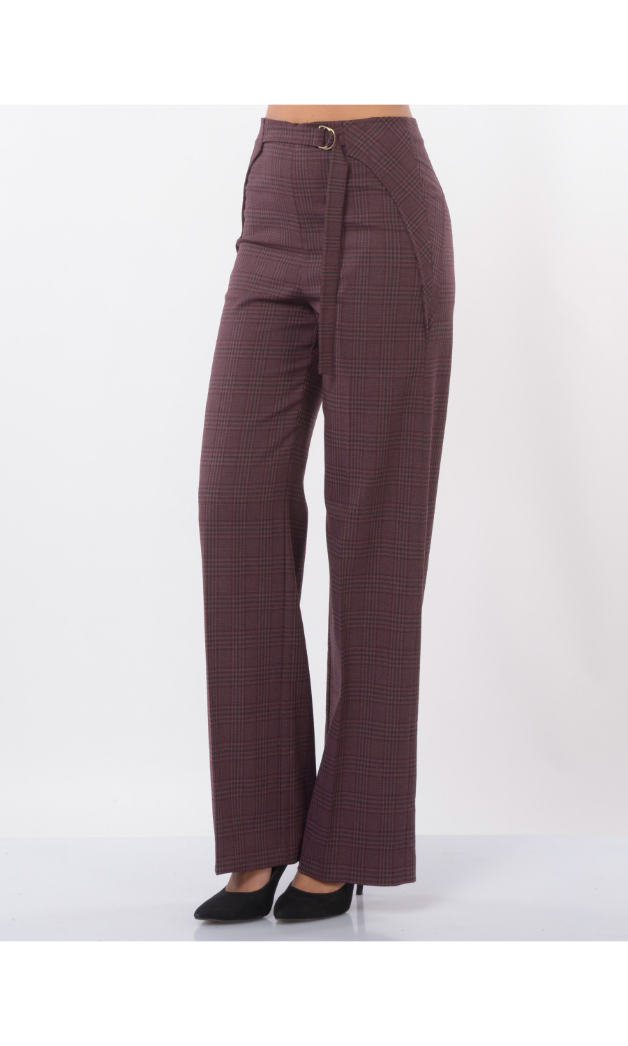 pantalone da donna Patrizia Pepe ampio a fantasia check