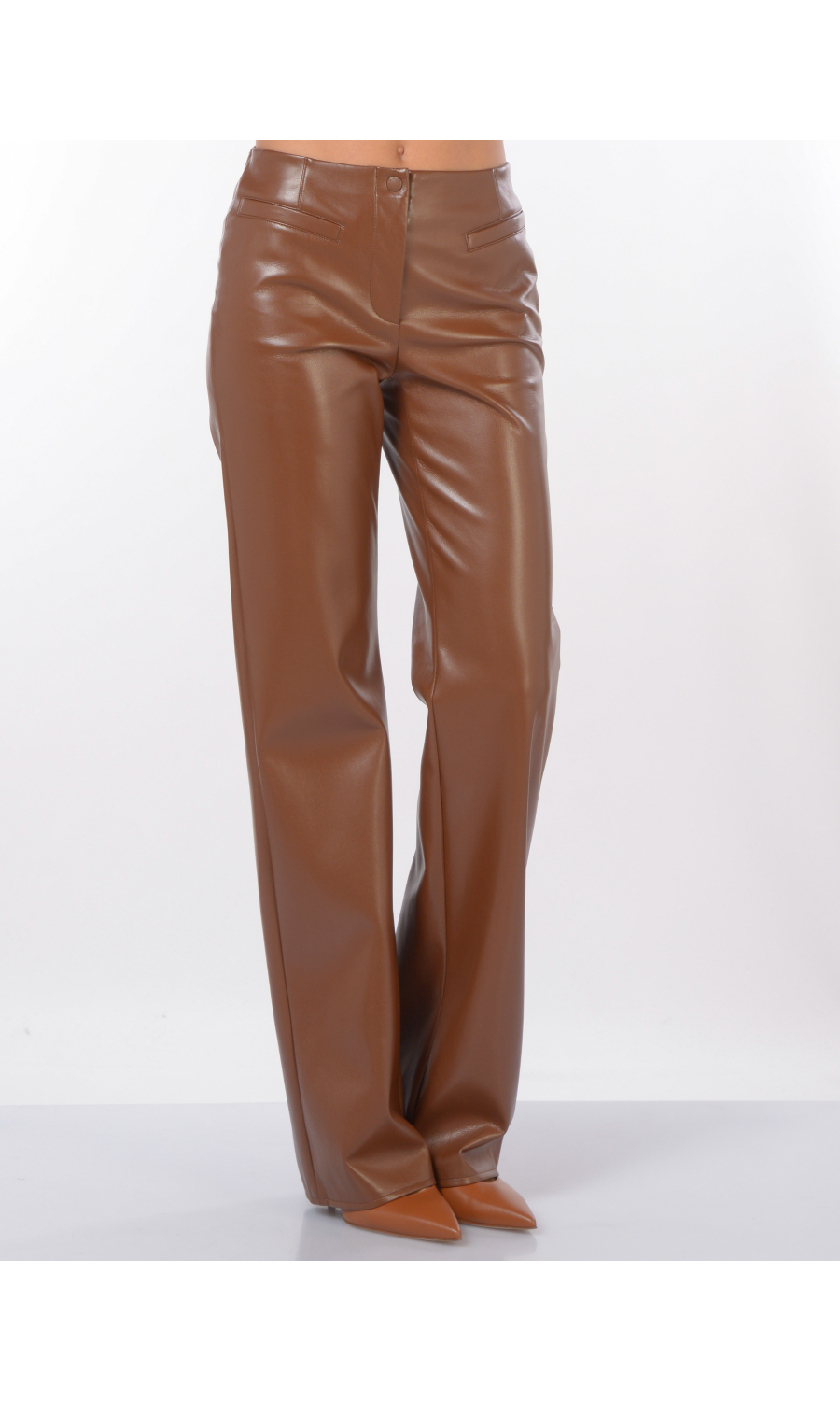 pantalone da donna Patrizia Pepe in similpelle con logo