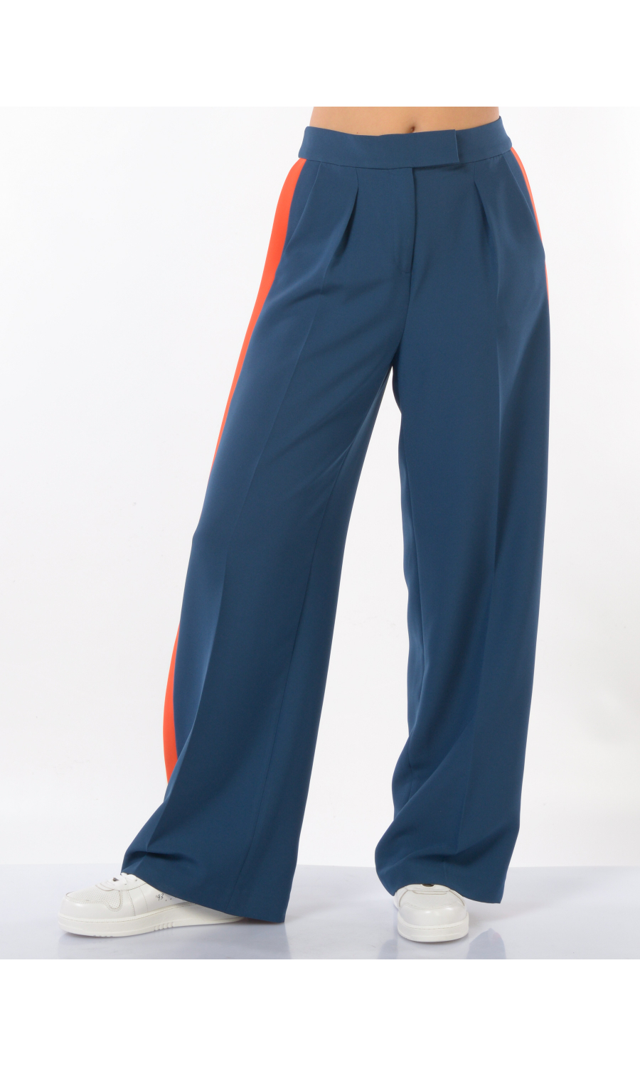 pantalone da donna Patrizia Pepe ampio con bande a contrasto