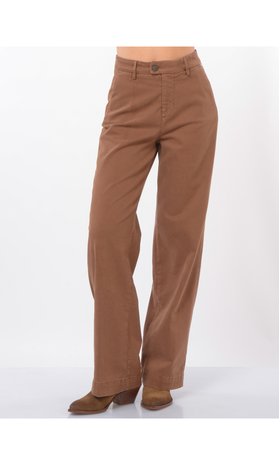 pantalone da donna Roy Roger's Flare in cotone e lyocell