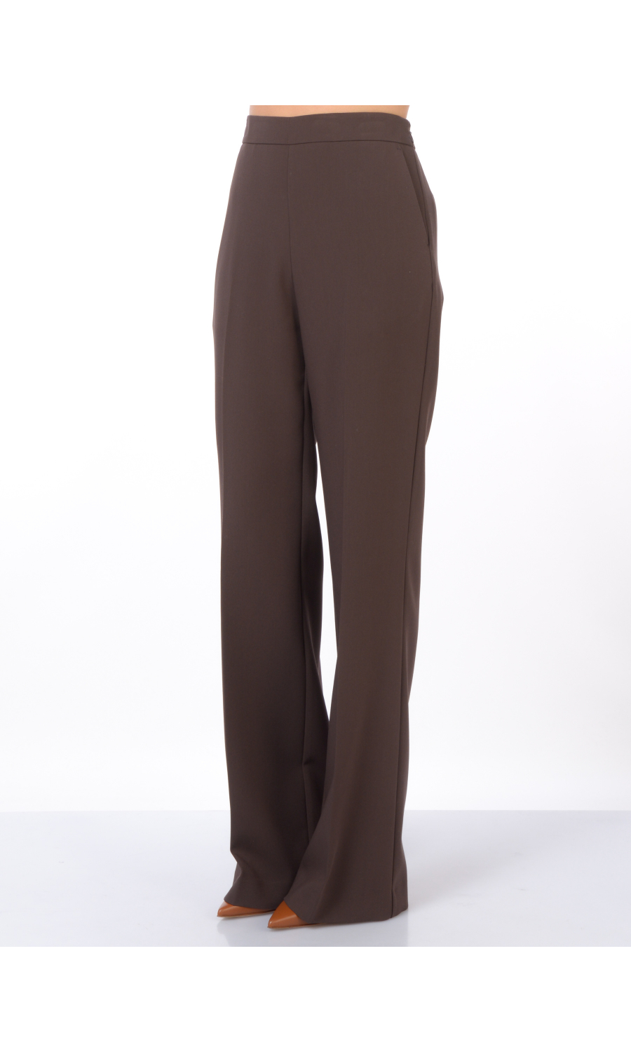 pantalone da donna Twinset dritto in crepe