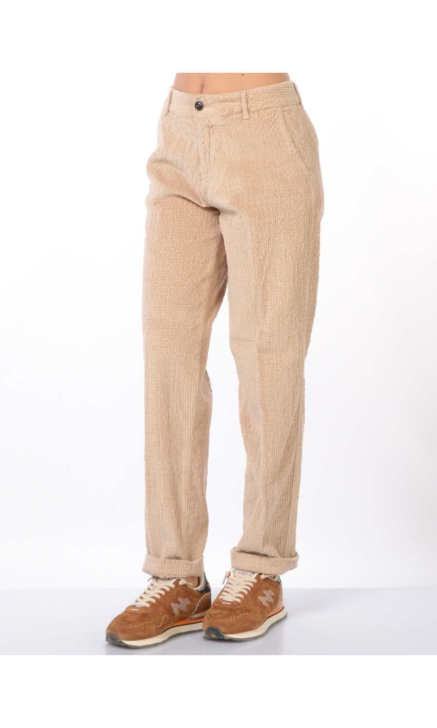 pantalone da donna White Sand tasca america in velluto