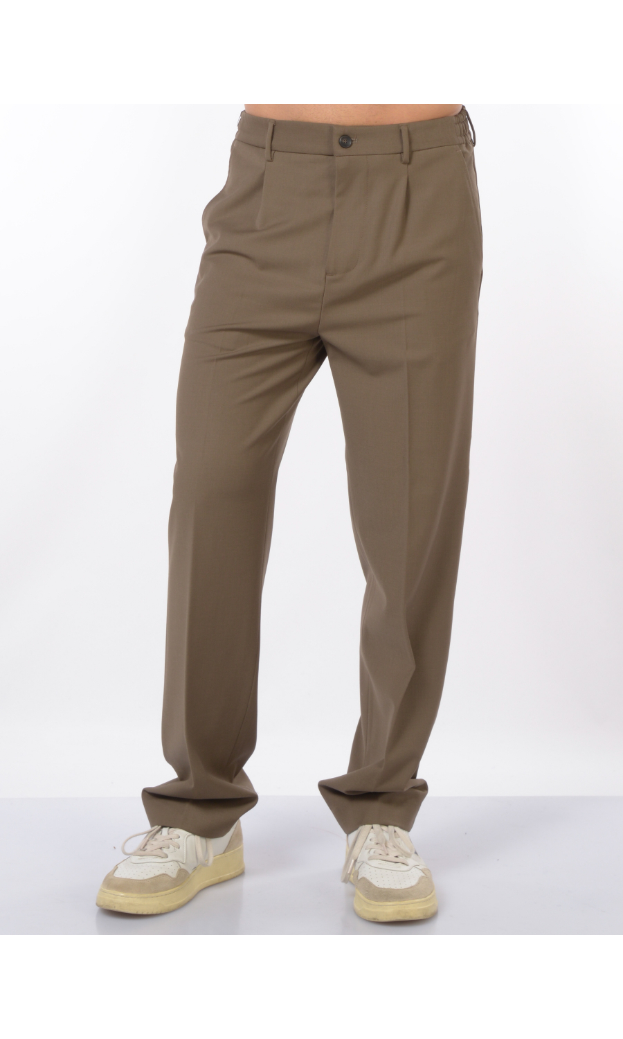 pantalone da uomo Hosio con elastico e pinces