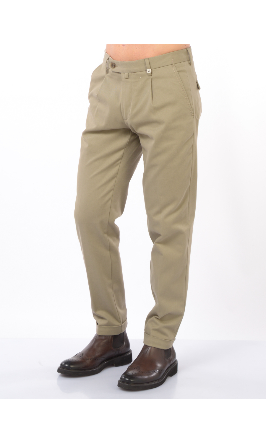 pantalone da uomo Myths con pinces e balza